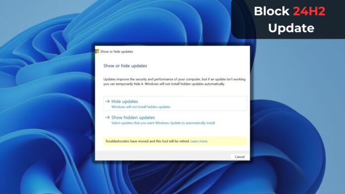 Block Windows 11 24H2 and prevent it from installing