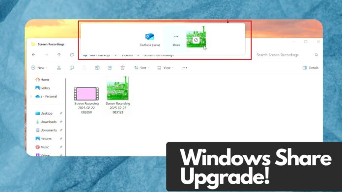 KB5052078 tests a new File Sharing UI in Windows 11