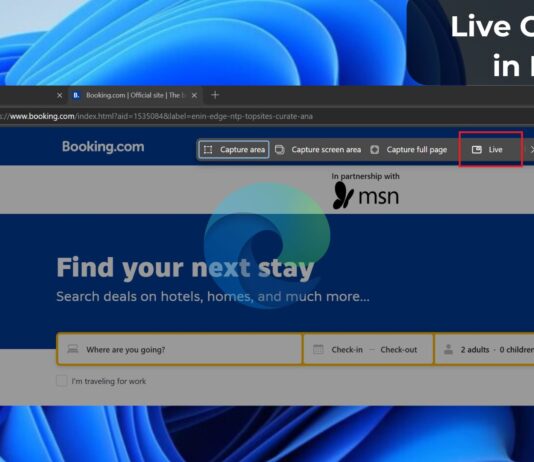 Microsoft Edge Live Capture