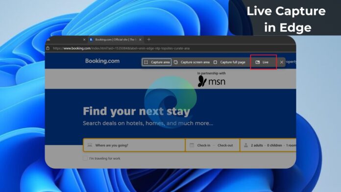 Microsoft Edge Live Capture