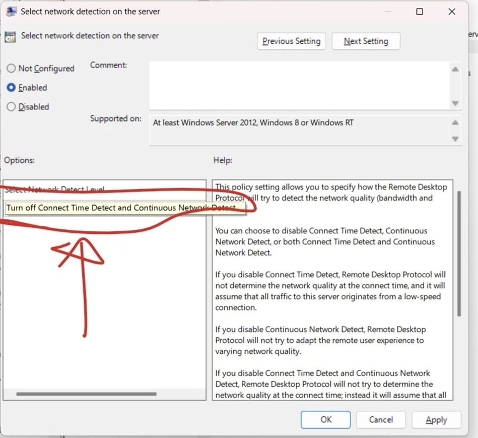 RDP connecting disconnecting issue in Windows 11 24H2