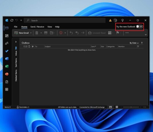Try the new Outlook in Outlook Classic