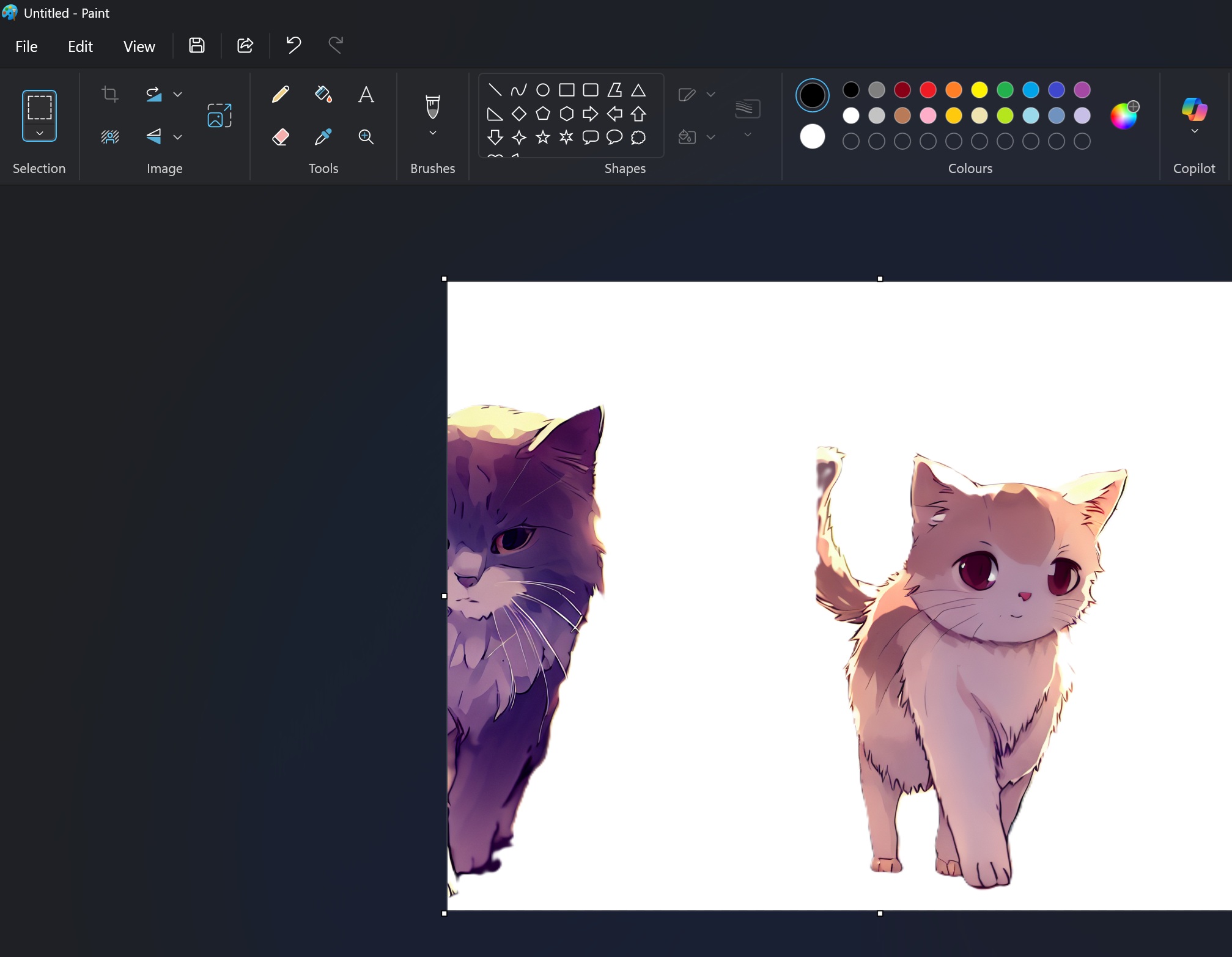 Background image removal in Paint