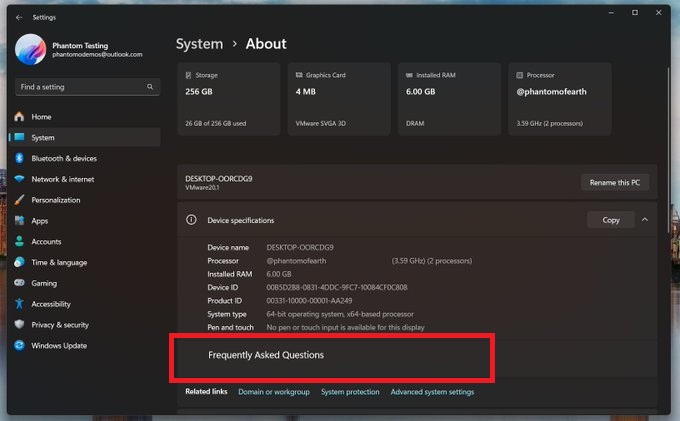 Frequently Asked Questions list
