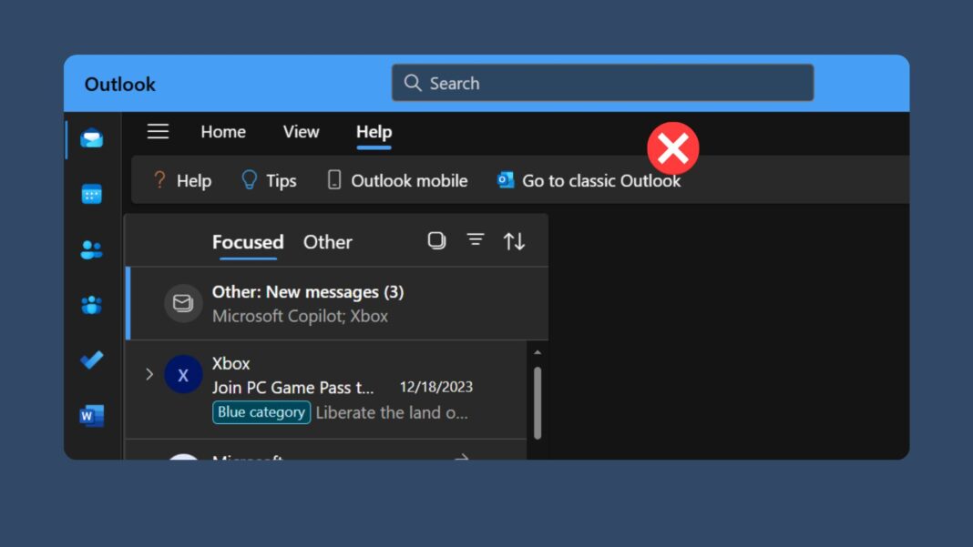 Microsoft accidentally breaks toggle to replace new outlook on windows 11
