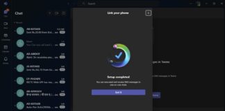 Microsoft Teams SMS Android