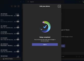 Microsoft Teams SMS Android