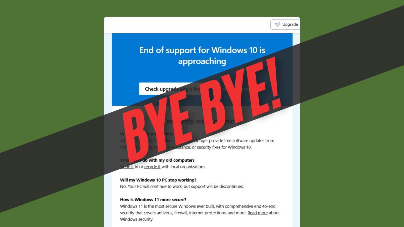 Microsoft emails Windows 10 deadline warning, urges Windows 11 upgrade