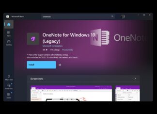 OneNote for Windows 10 legacy