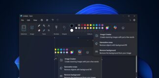 Paint Copilot button on Windows 11