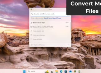 PowerToys media convertor on Windows 11