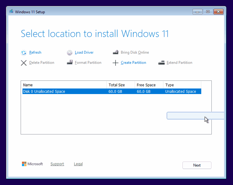 Windows Setup using ReFS