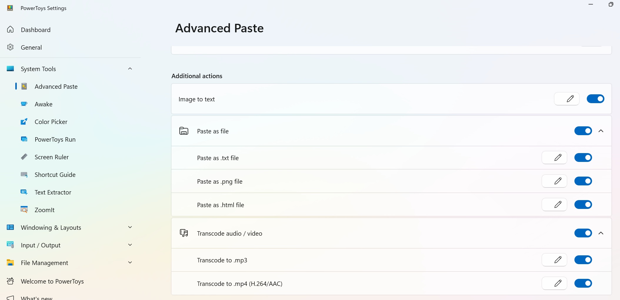powertoys advanced paste media conversion feature