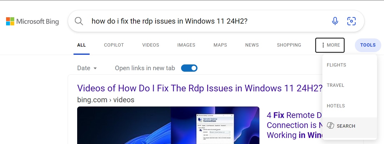 Bing Copilot Search