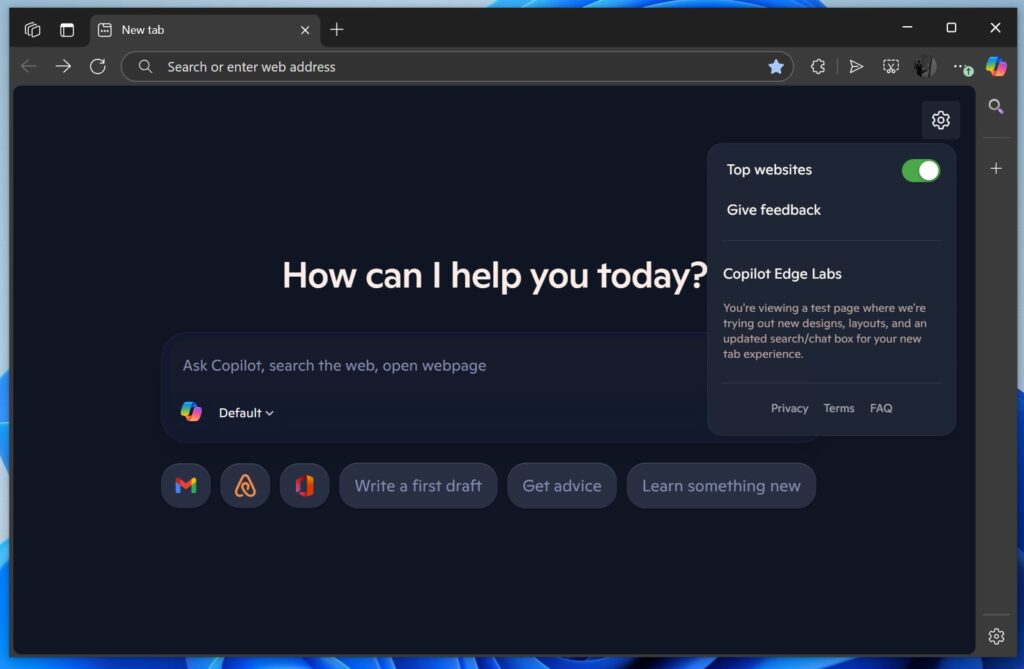 Microsoft Edge gets Copilot AI based New Tab Page, ditches MSN on ...