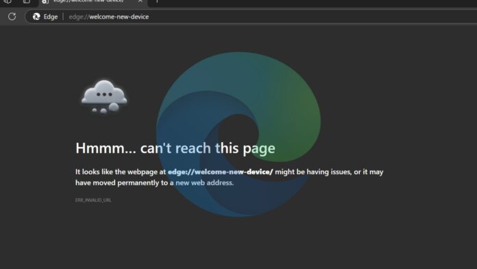 Edge 135 ERR_INVALID_URL