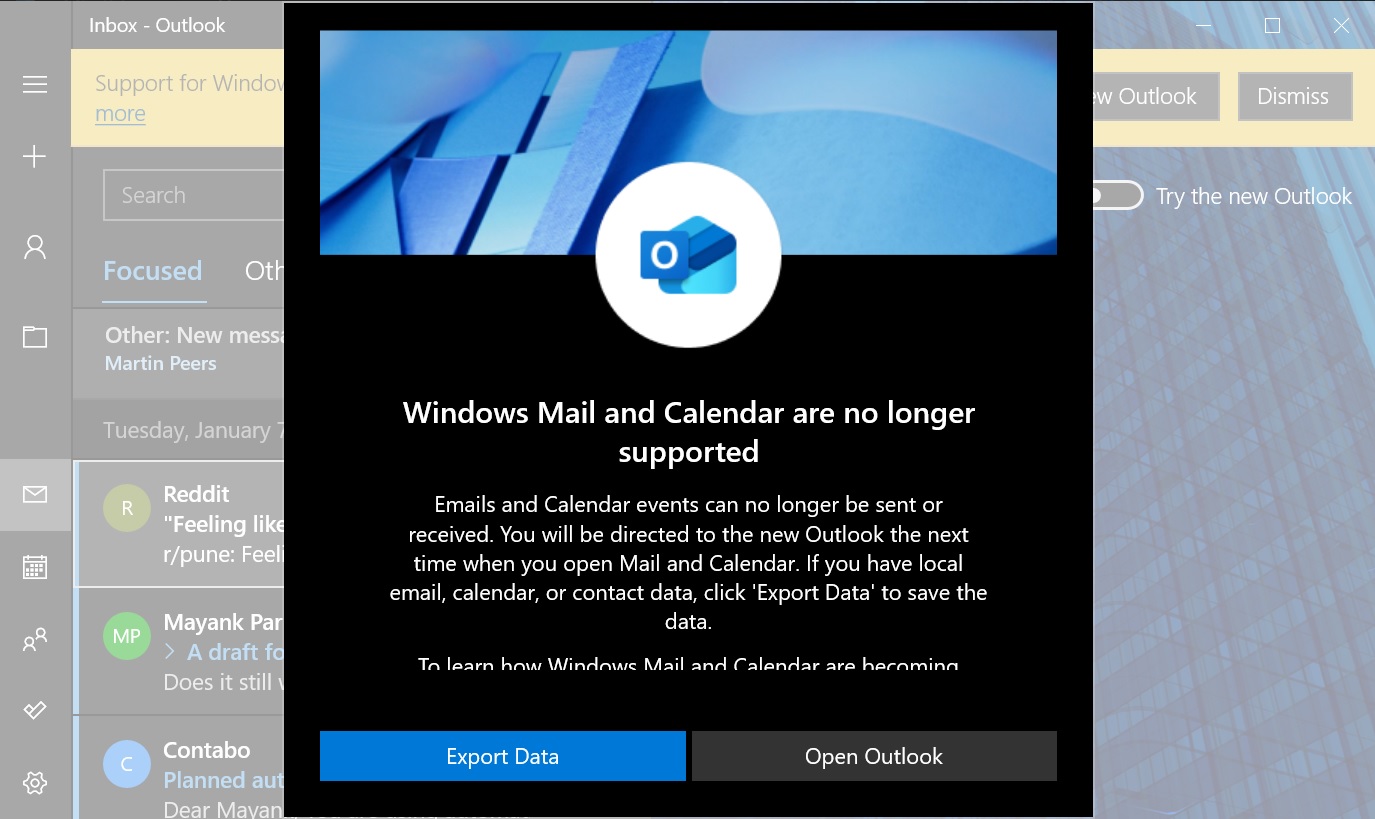 Mail and Calendar