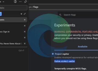Microsoft edge new vertical tabs design