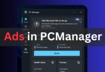 PC Manager for Windows 11 shows Microsoft 365 ads