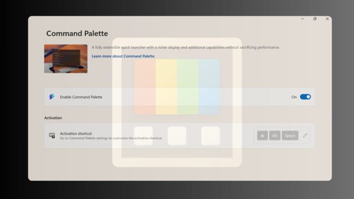Powertoys command palette tool