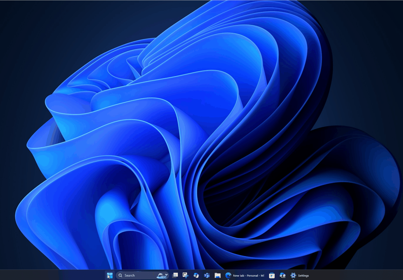 Start menu new layout