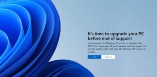 Upgrade Windows 10 to Windows 11 alert