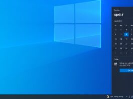 Windows 10 Calendar Flyout UI without Seconds