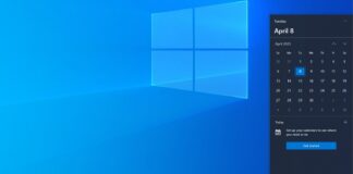 Windows 10 Calendar Flyout UI without Seconds