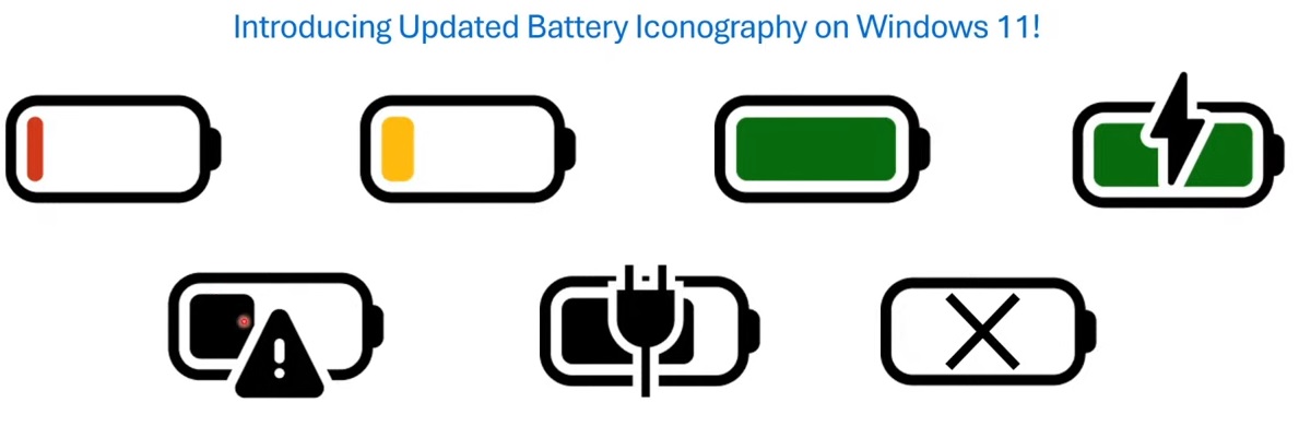 Windows 11 Battery Icons