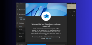 Windows Mail discontinued by Microsoft