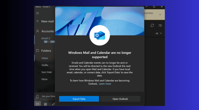 Windows Mail discontinued by Microsoft