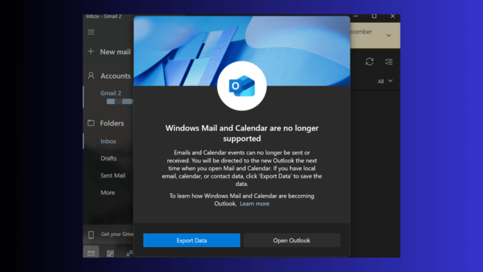 Windows Mail discontinued by Microsoft