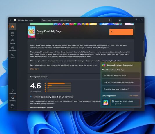 Ask about this product in Windows 11 Store