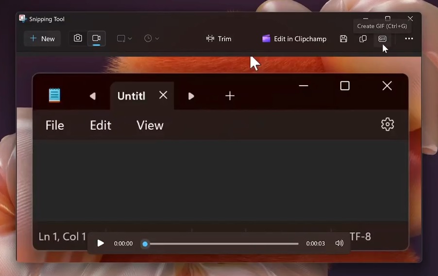 Create GIF in Windows 11