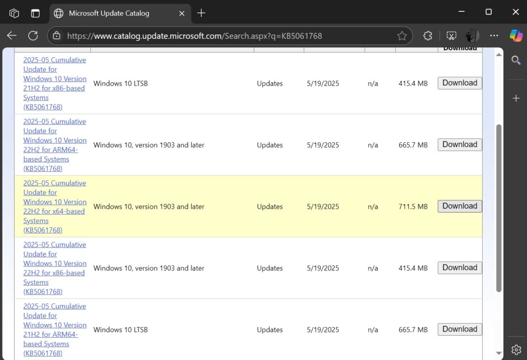 Microsoft releases KB5061768 to fix Windows 10 reboot loop after May update