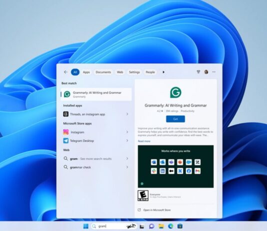 Microsoft Store in Windows Search