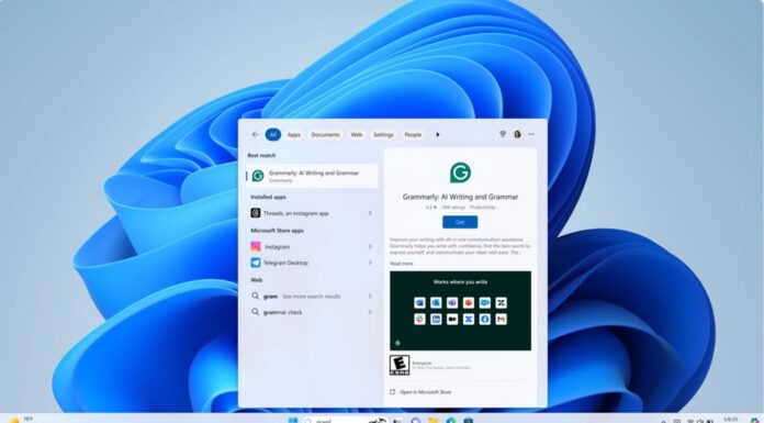 Microsoft Store in Windows Search
