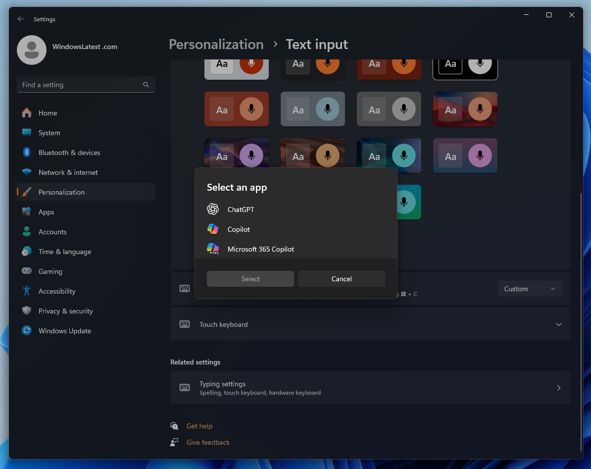 Set ChatGPT for Win+C
