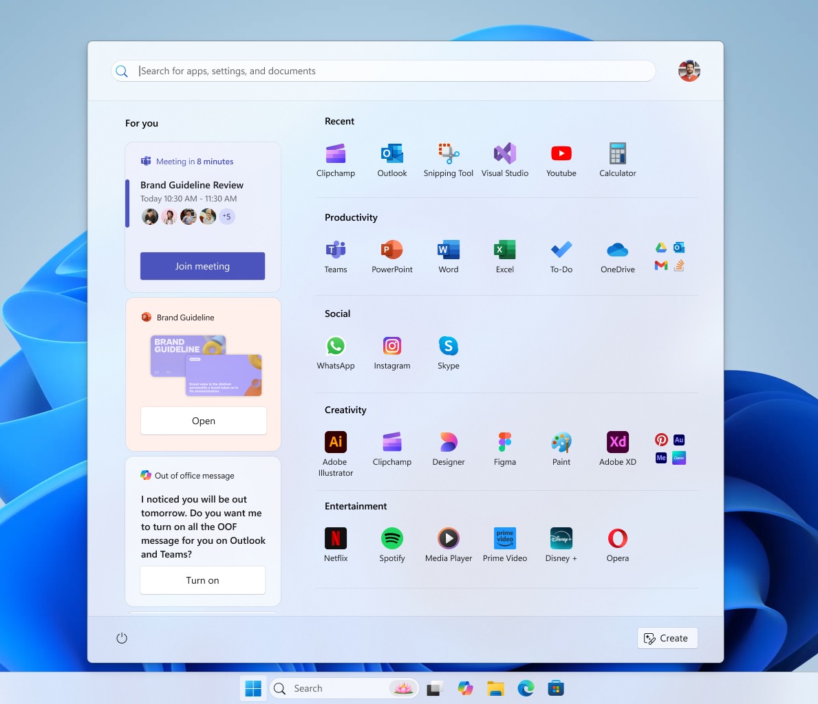 Start menu official concept 1