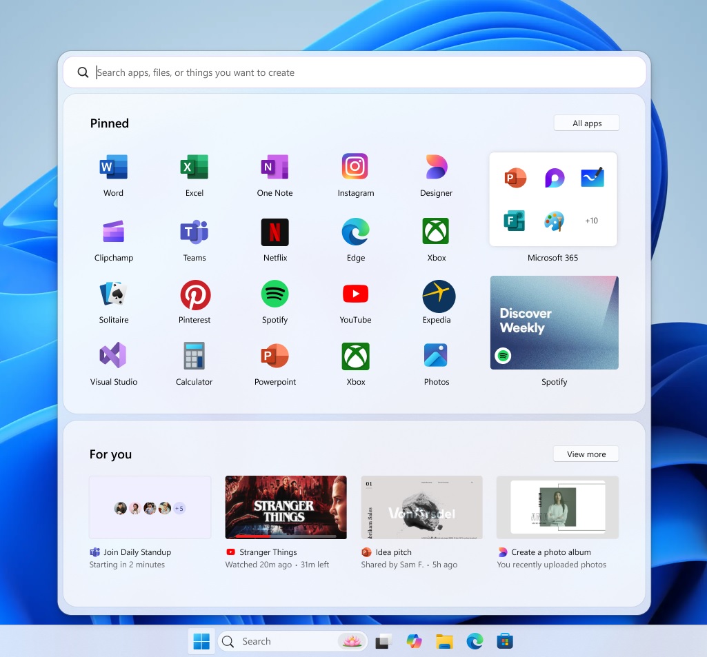Start menu official concept 2