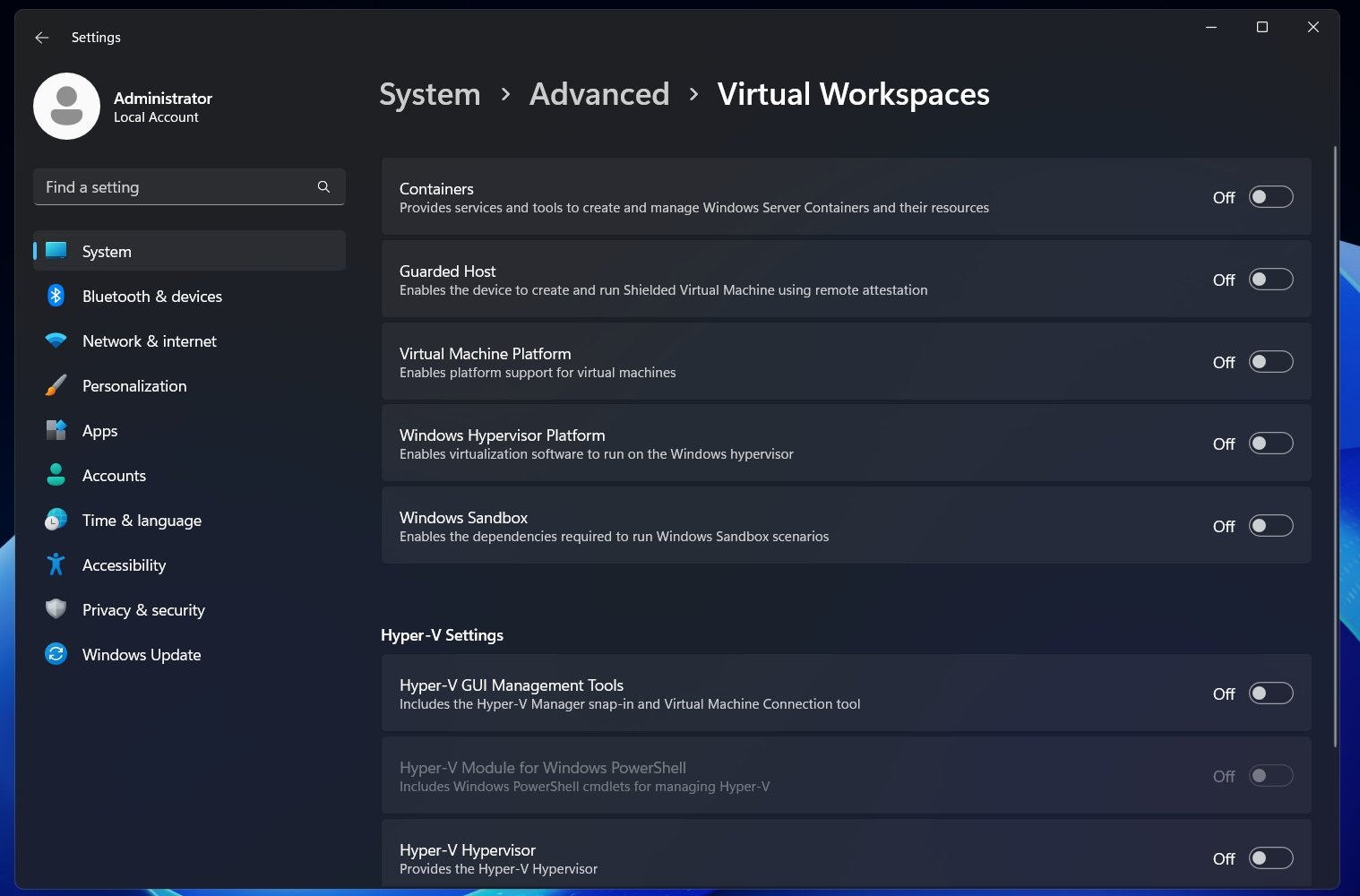 Virtual Workspaces
