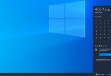 Windows 10 Clock with seconds