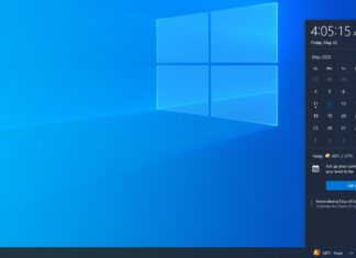 Windows 10 Clock with seconds