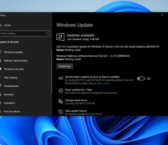 Windows 10 KB5058379 update