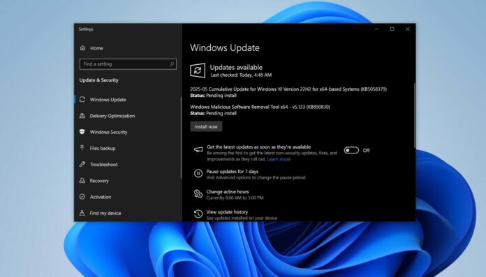 Windows 10 KB5058379 update