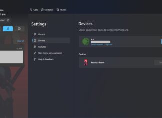remove button in Phone link app