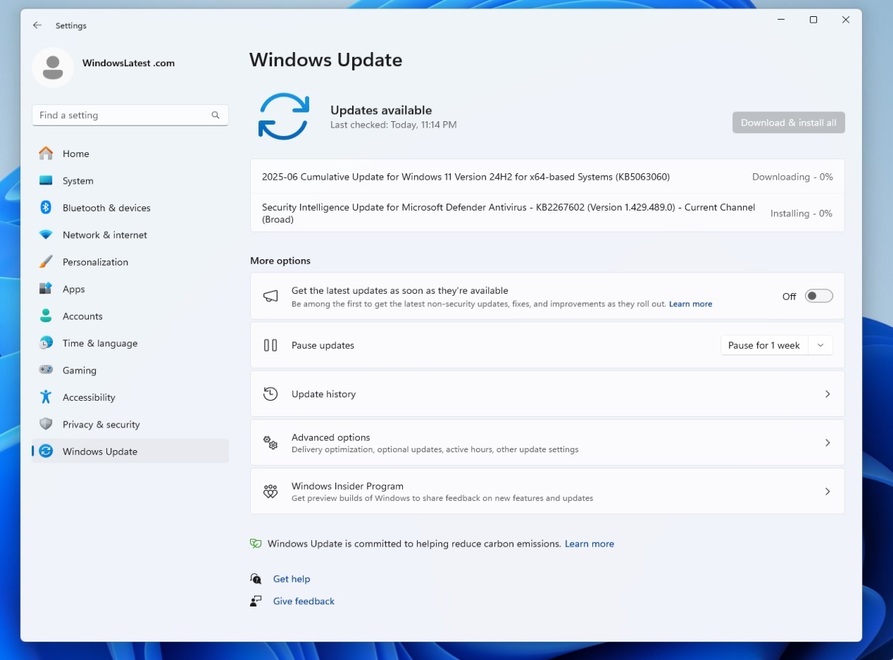 2025-06 Cumulative Update for Windows 11 Version 24H2 for x64-based Systems (KB5063060)