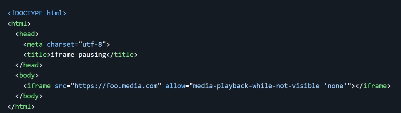 Chrome iframe video audio pause
