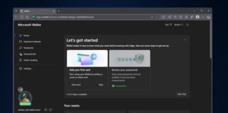 Microsoft Edge Wallet feature