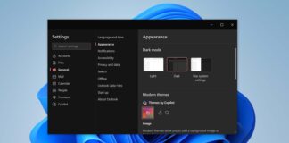 New Outlook with Copilot theme